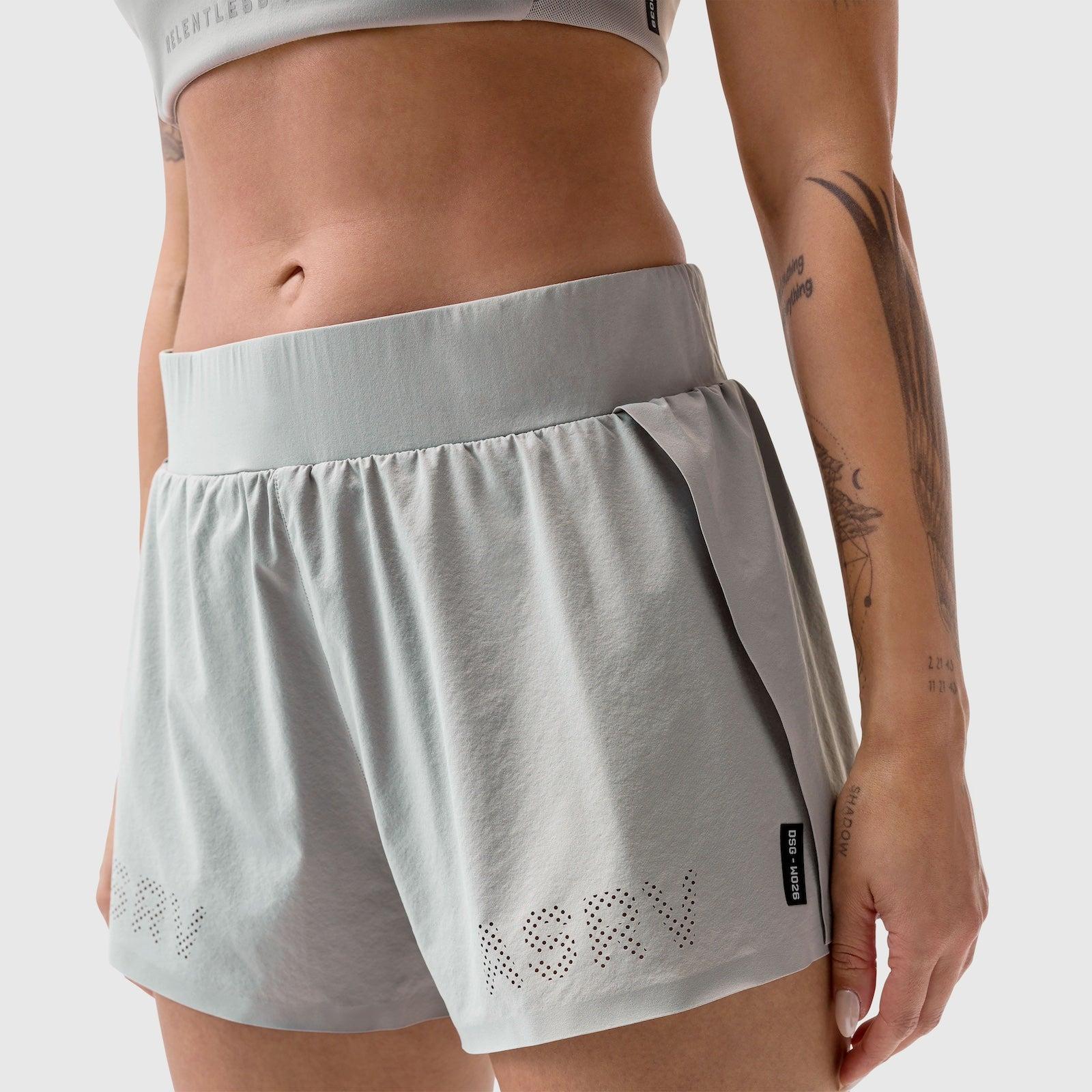 W026. Aerotex™ Side Split Run Short - Slate Grey Product Image