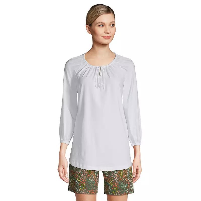 Petite Lands End Peasant Tunic Top, Womens Product Image