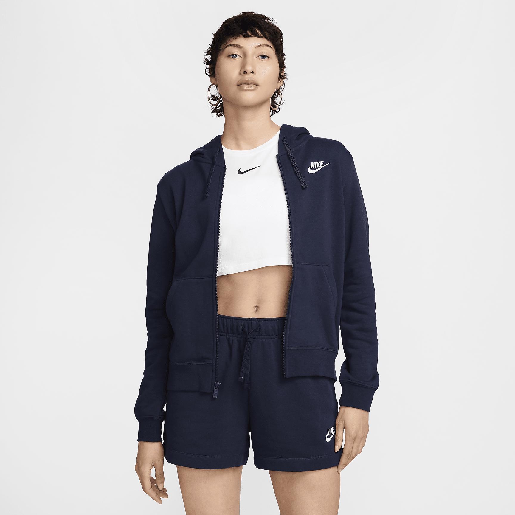 Womens Nike Sportswear Club Fleece Full-Zip Hoodie | DQ5471-451 Product Image