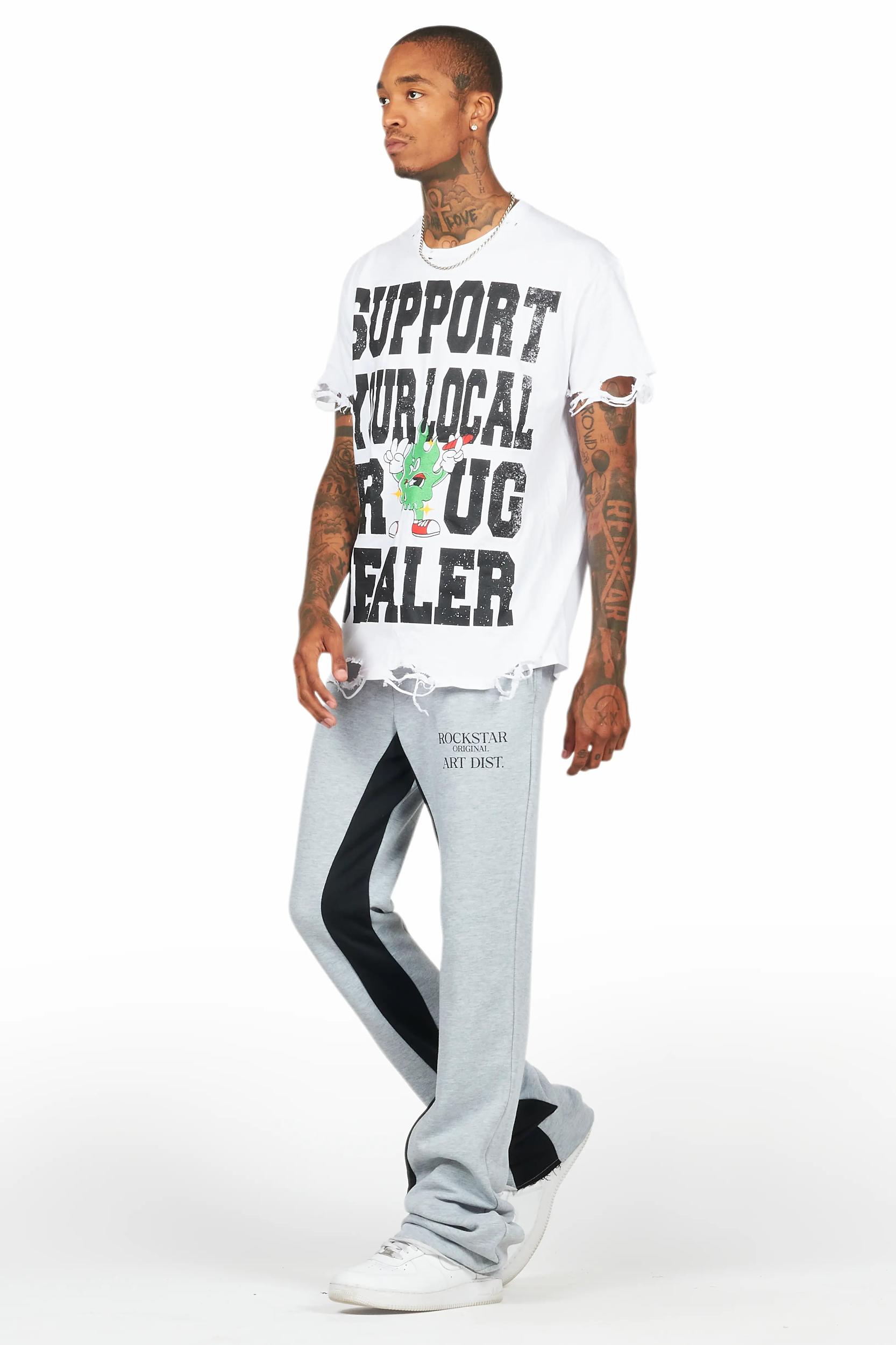 Briggs Heather Grey Baggy Pant Male Product Image