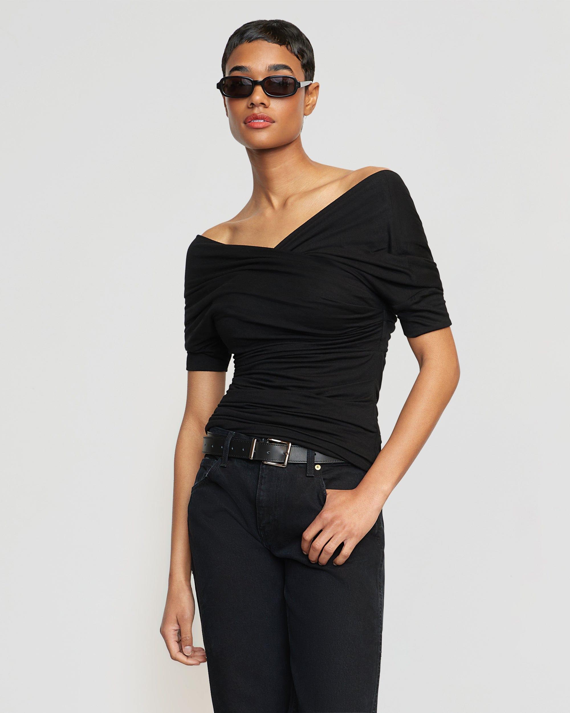 Thalia Ruched Off-Shoulder Tee Product Image