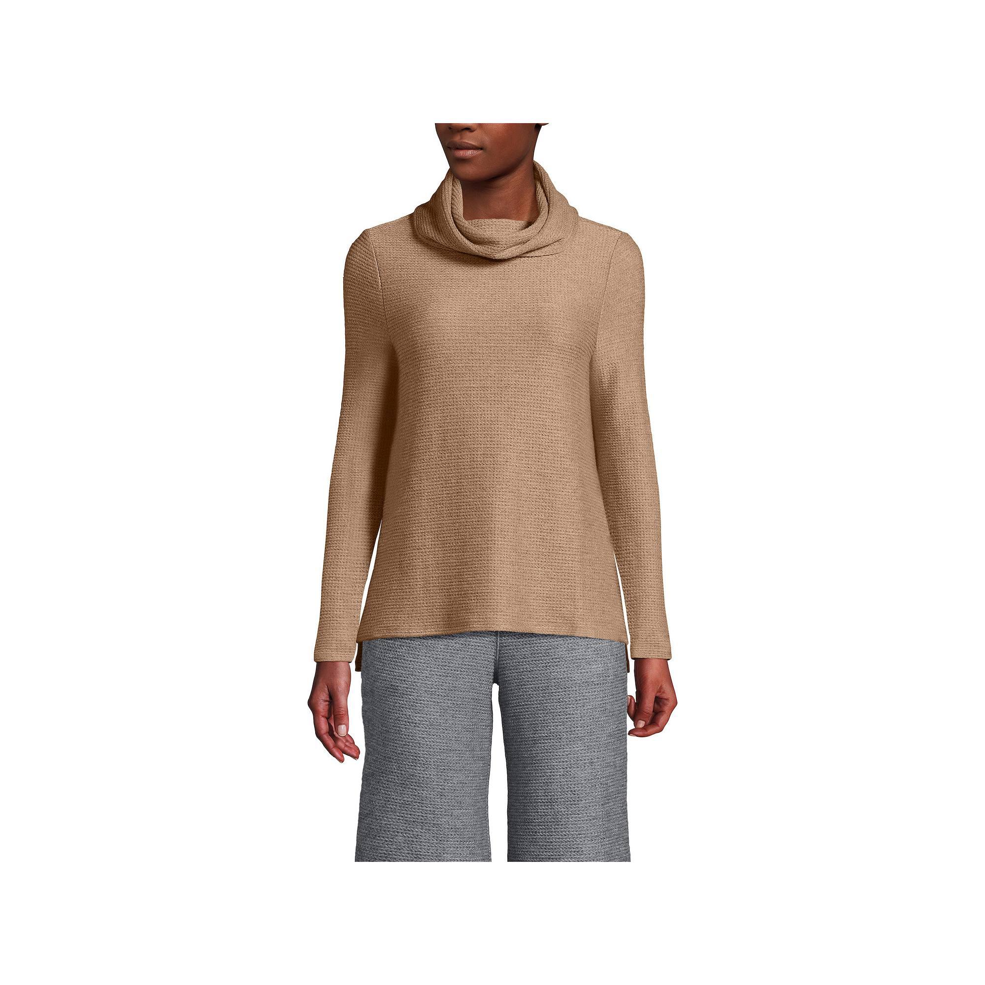 Women's Lands' End Relaxed Long Sleeve Cowl Neck Top,  Product Image