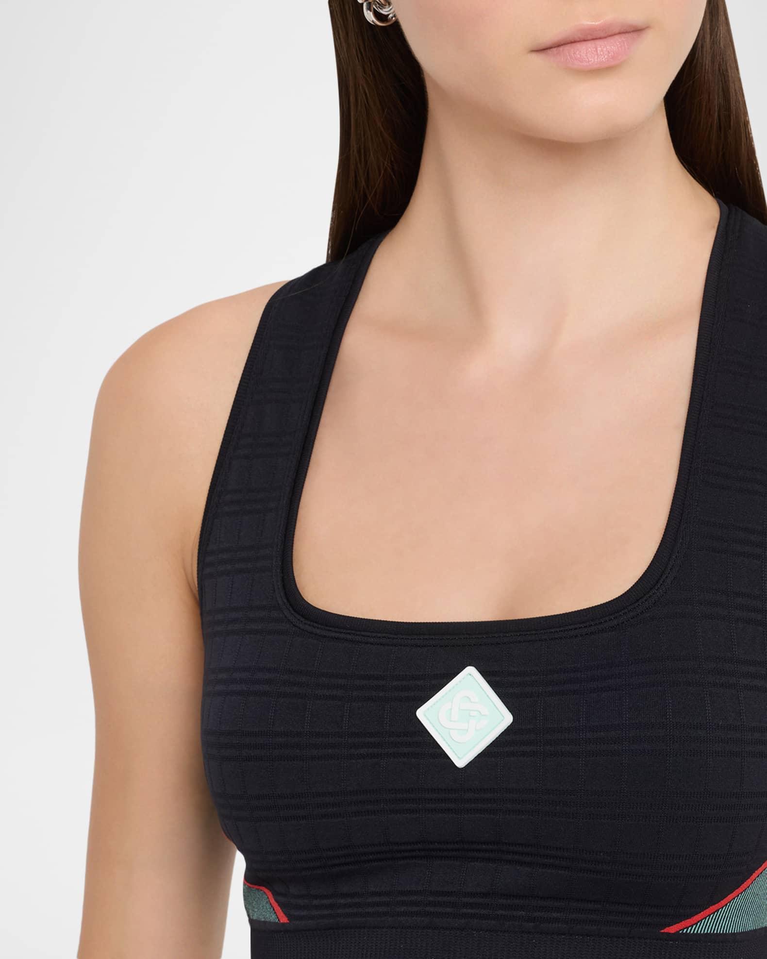 Check Jacquard Seamless Sports Bra Product Image