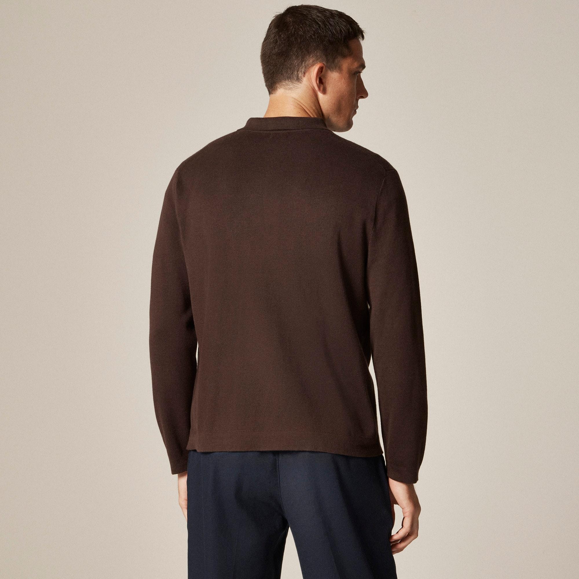 Milano-stitch polo cardigan sweater Product Image