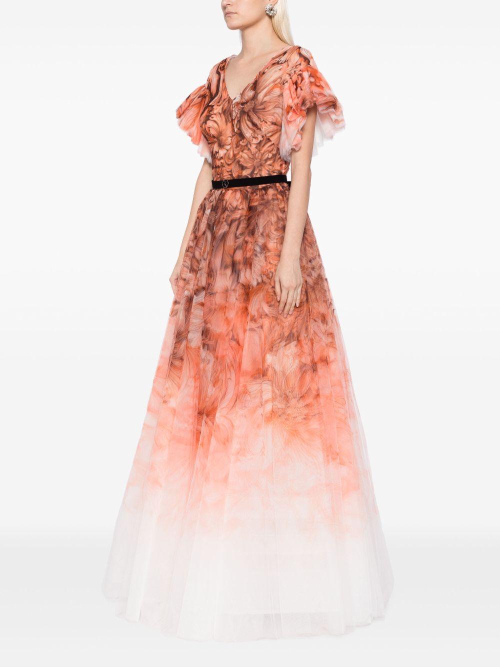 printed tulle gown Product Image