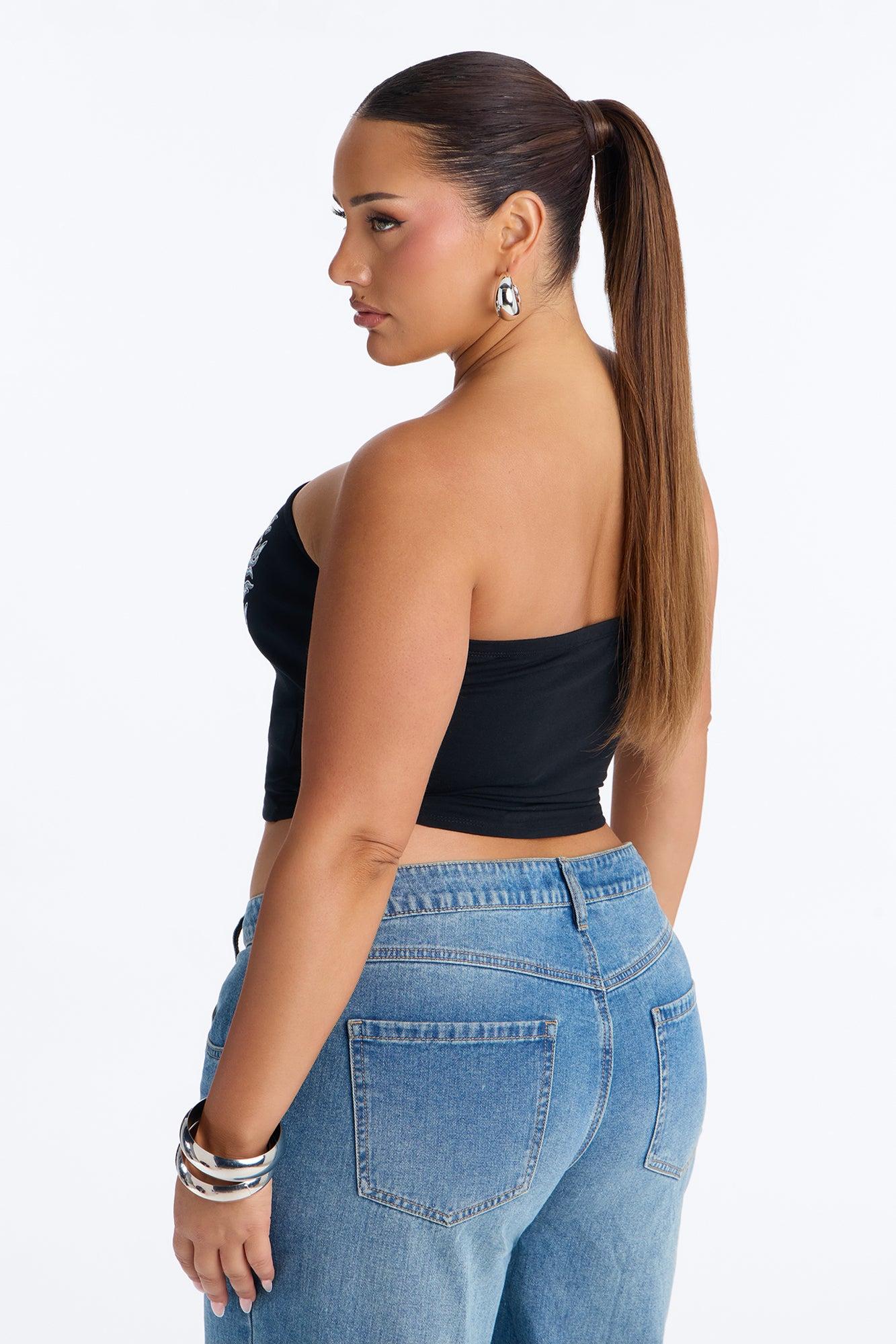 Von Dutch Rocker Tube Top - Black Female Product Image