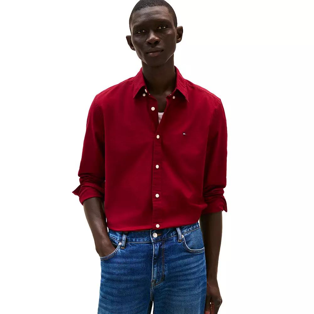Men's Tommy Hilfiger Regular Fit Essential Stretch Oxford Shirt,  Product Image