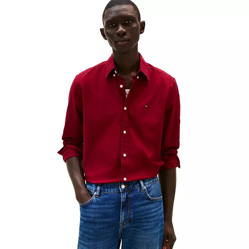 Men's Tommy Hilfiger Regular Fit Essential Stretch Oxford Shirt,  Product Image