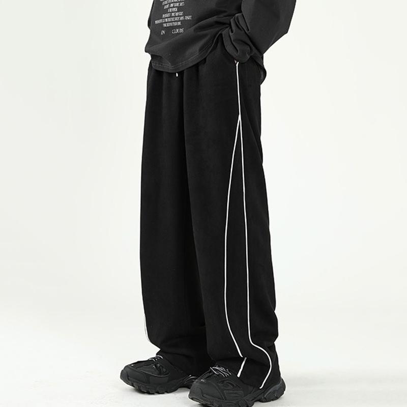 Sopula American Trendy Straight-Leg Contrast Striped Sweatpants Product Image