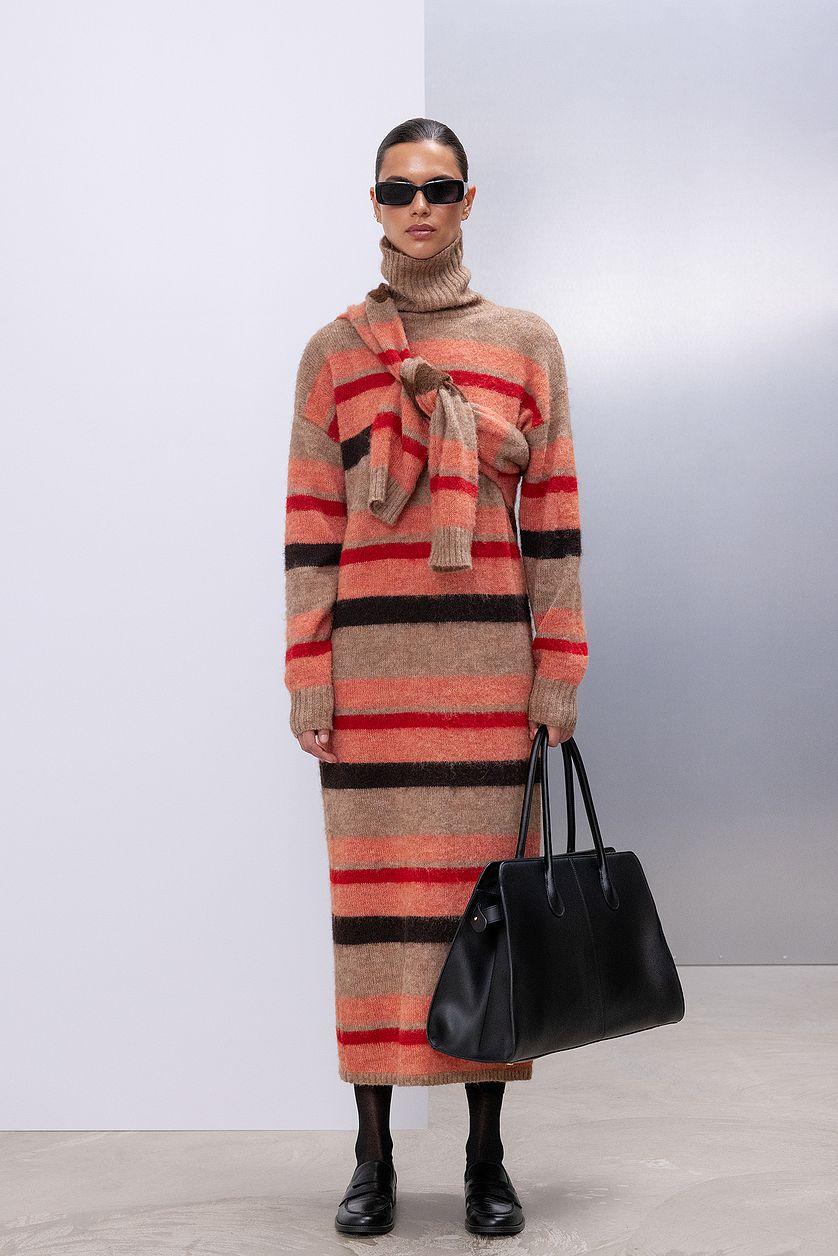 Striped Knitted Maxi Dress Product Image