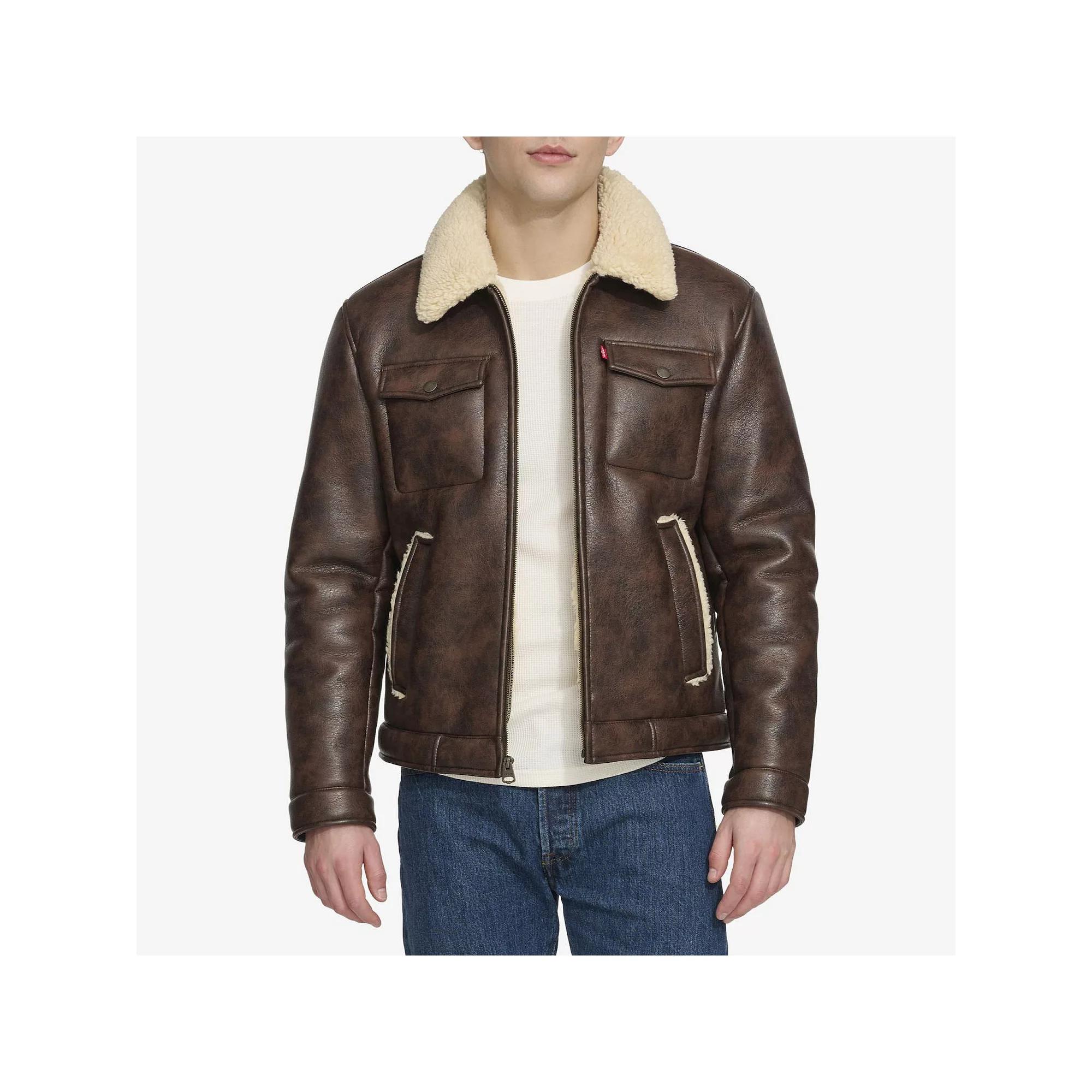 Men's Levi's® Faux Shearling Zip Trucker Jacket,  Product Image