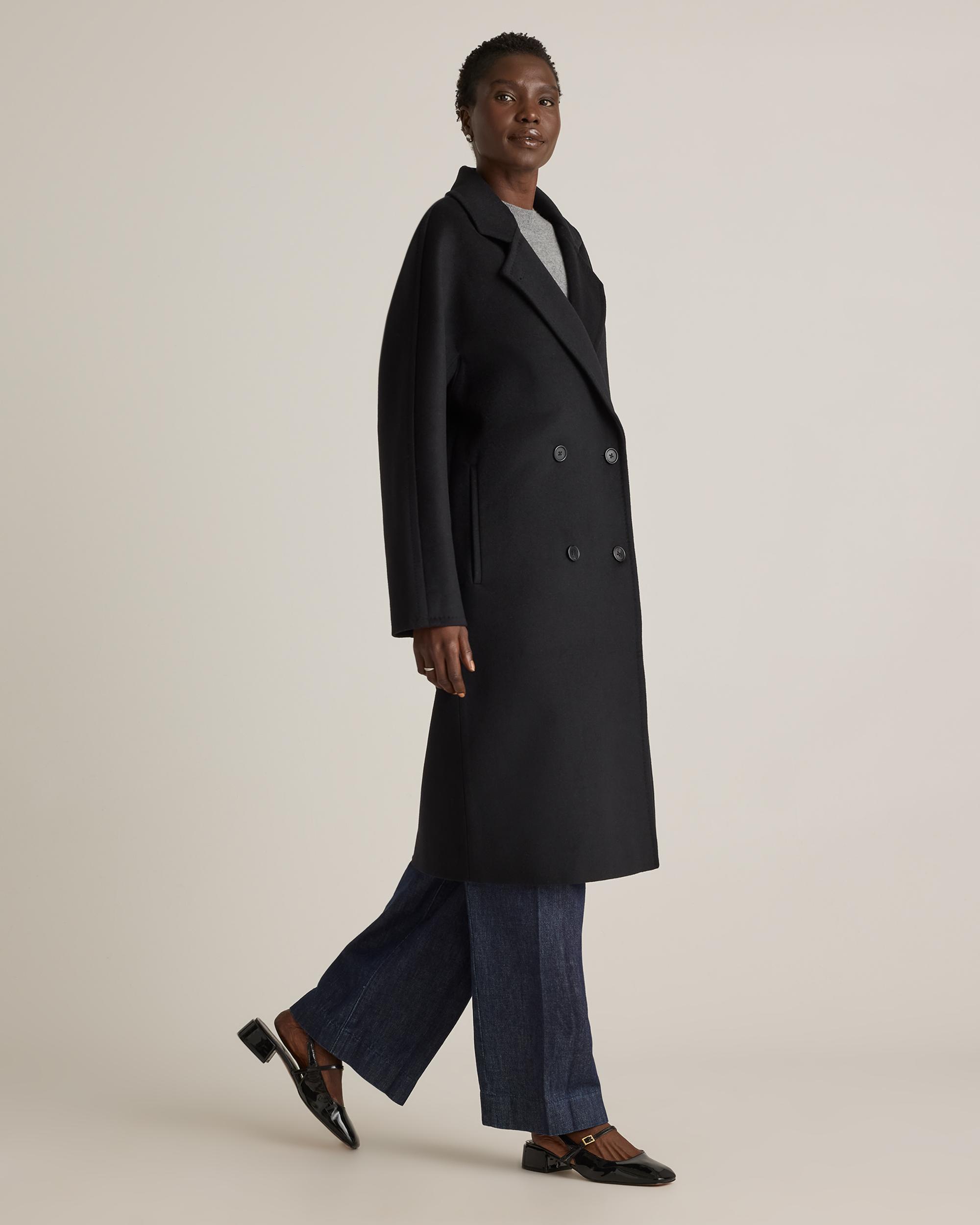 Quince | Women's Italian Wool Double-Breasted Slouch Coat Product Image