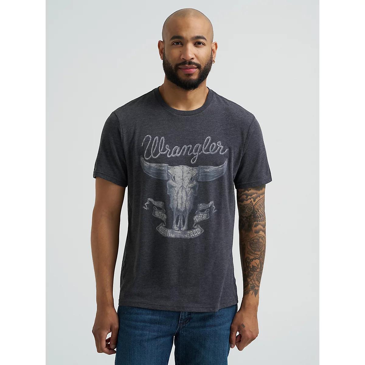 Men's Steerhead Graphic T-Shirt in Caviar Heather Product Image