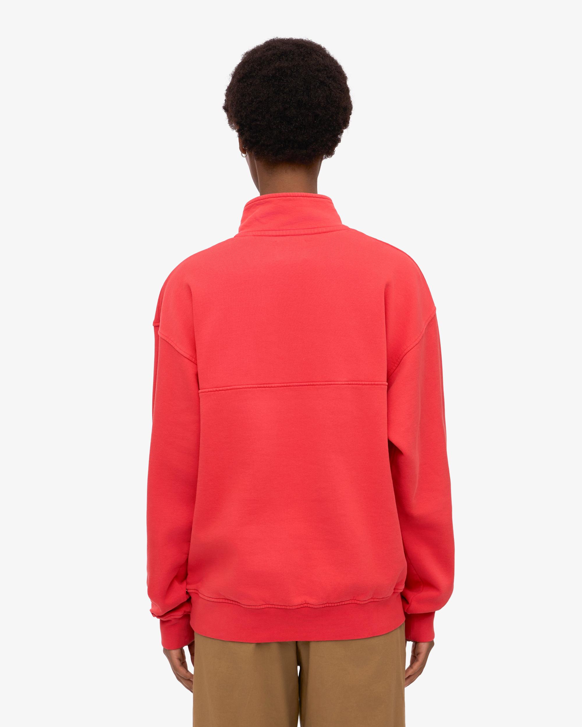 Organic Quarter Zip - Red Tangerine Product Image