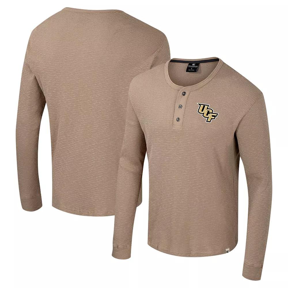 Mens Colosseum Tan Iowa Hawkeyes Great Outdoors Henley Long Sleeve Shirt Product Image
