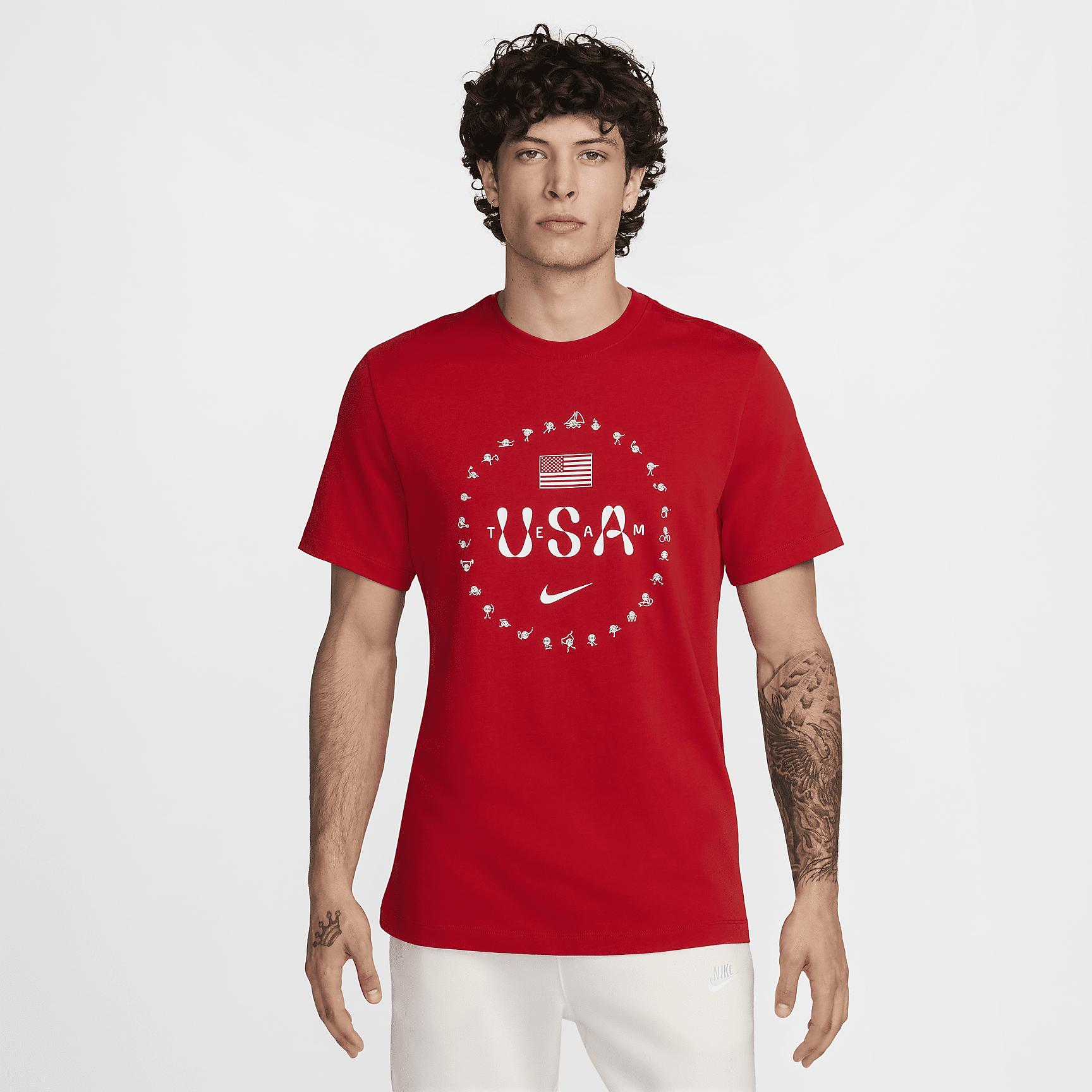 Men's Nike Red Team USA Premium Essentials Icon T-Shirt,  Product Image