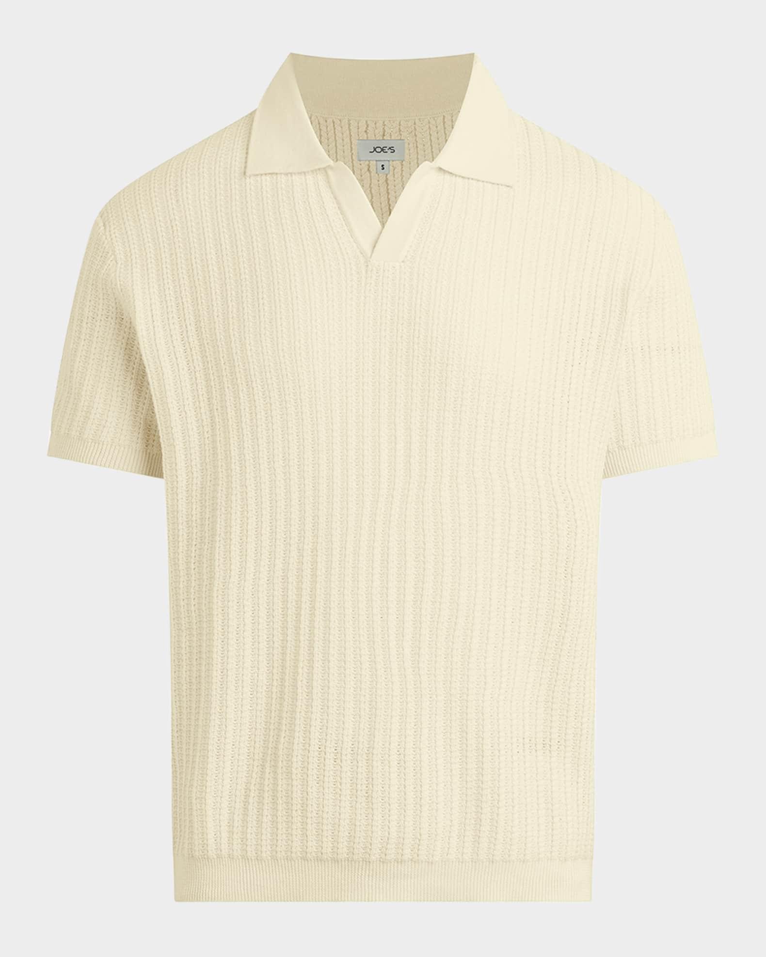 Men's Textured Polo Sweater Product Image