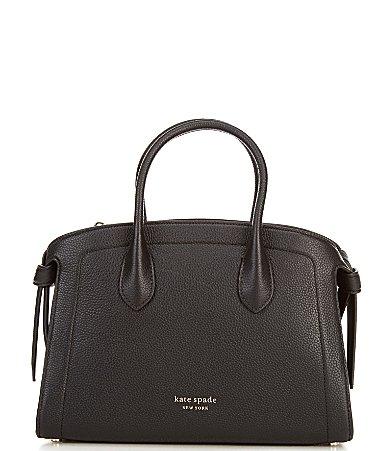 Womens Knott Medium Pebbled Leather Satchel Product Image
