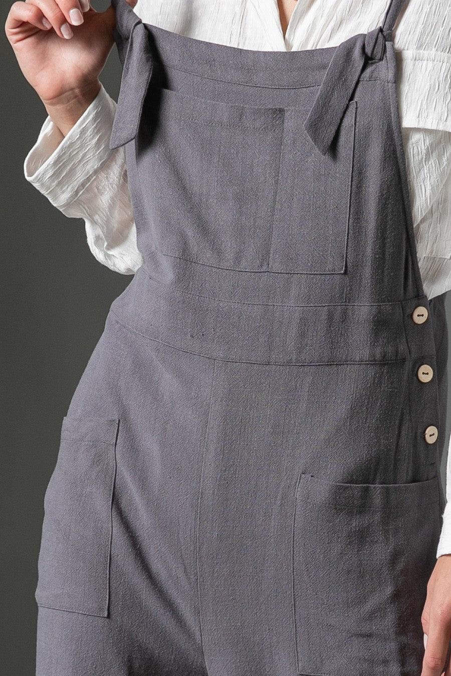 Linen Mix Jumpsuit Overalls Product Image
