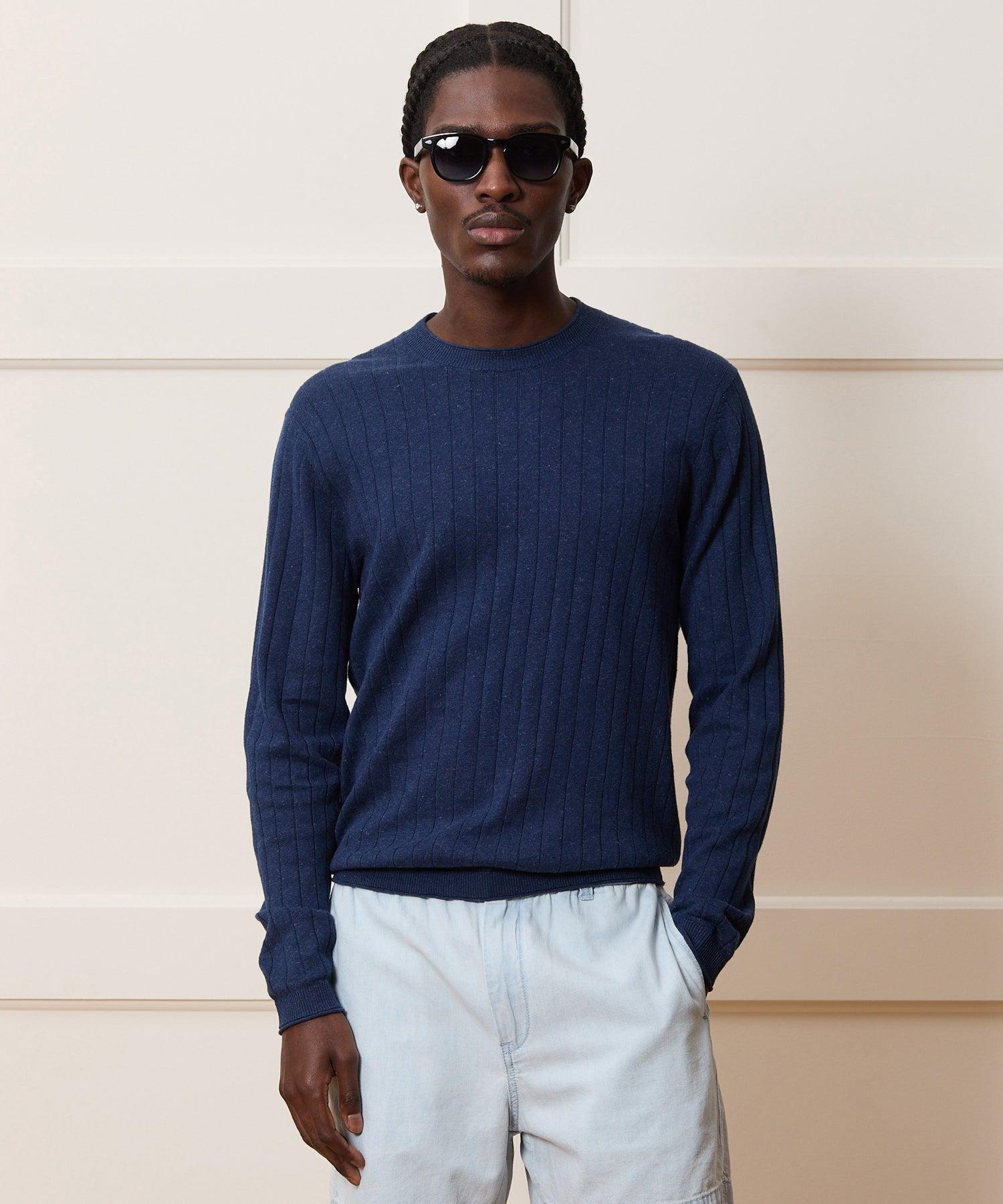 Lightweight Linen-Cotton Crewneck Sweater Product Image