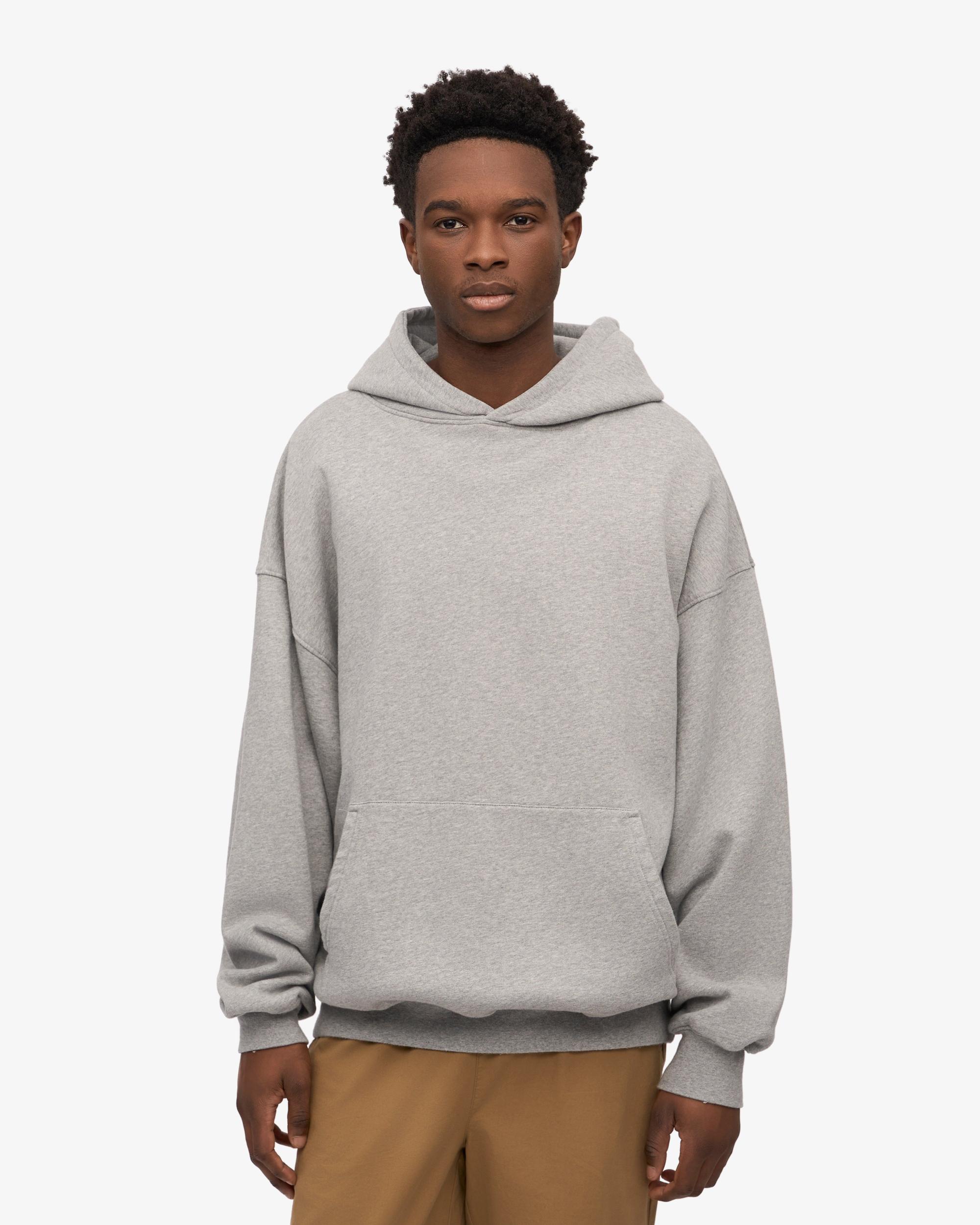 Organic Oversized Hood - Heather Grey Product Image