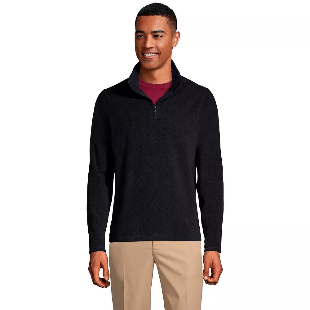 Men's Lands' End Lightweight Fleece Quarter Zip Pullover,  Product Image
