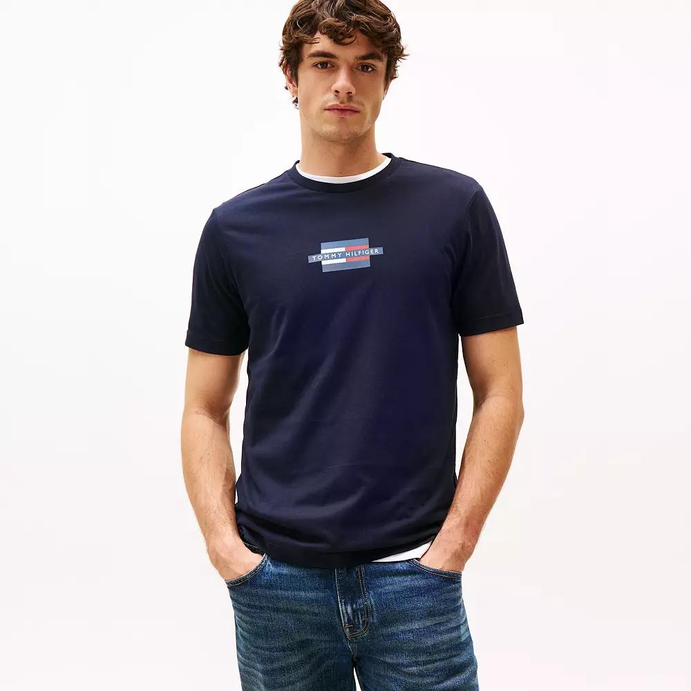 Men's Tommy Hilfiger Flag Box Graphic Tee, Size: Medium, Desert Product Image