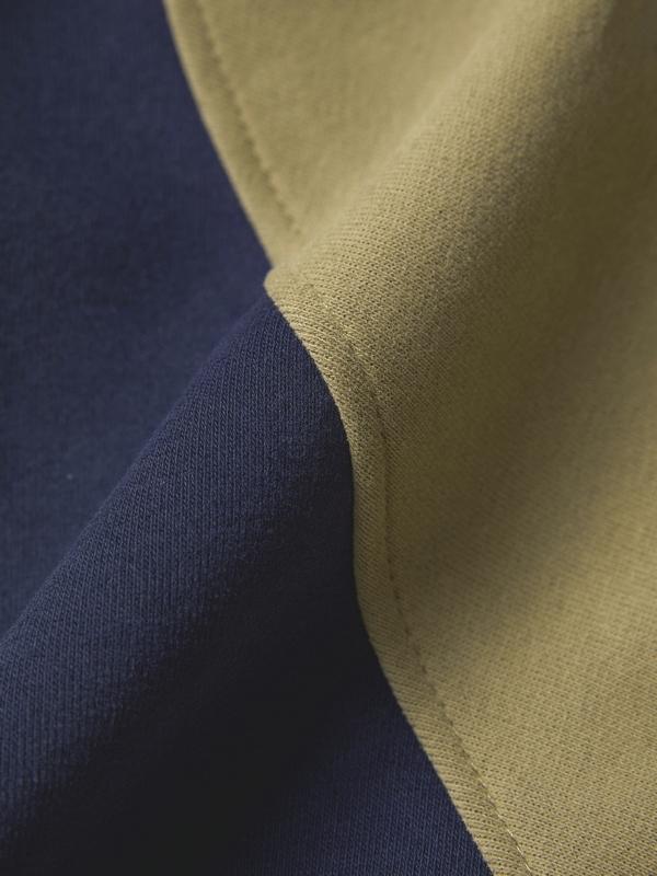 Color Block Splice Letter Print Drawstring Oversized Hoodie Product Image