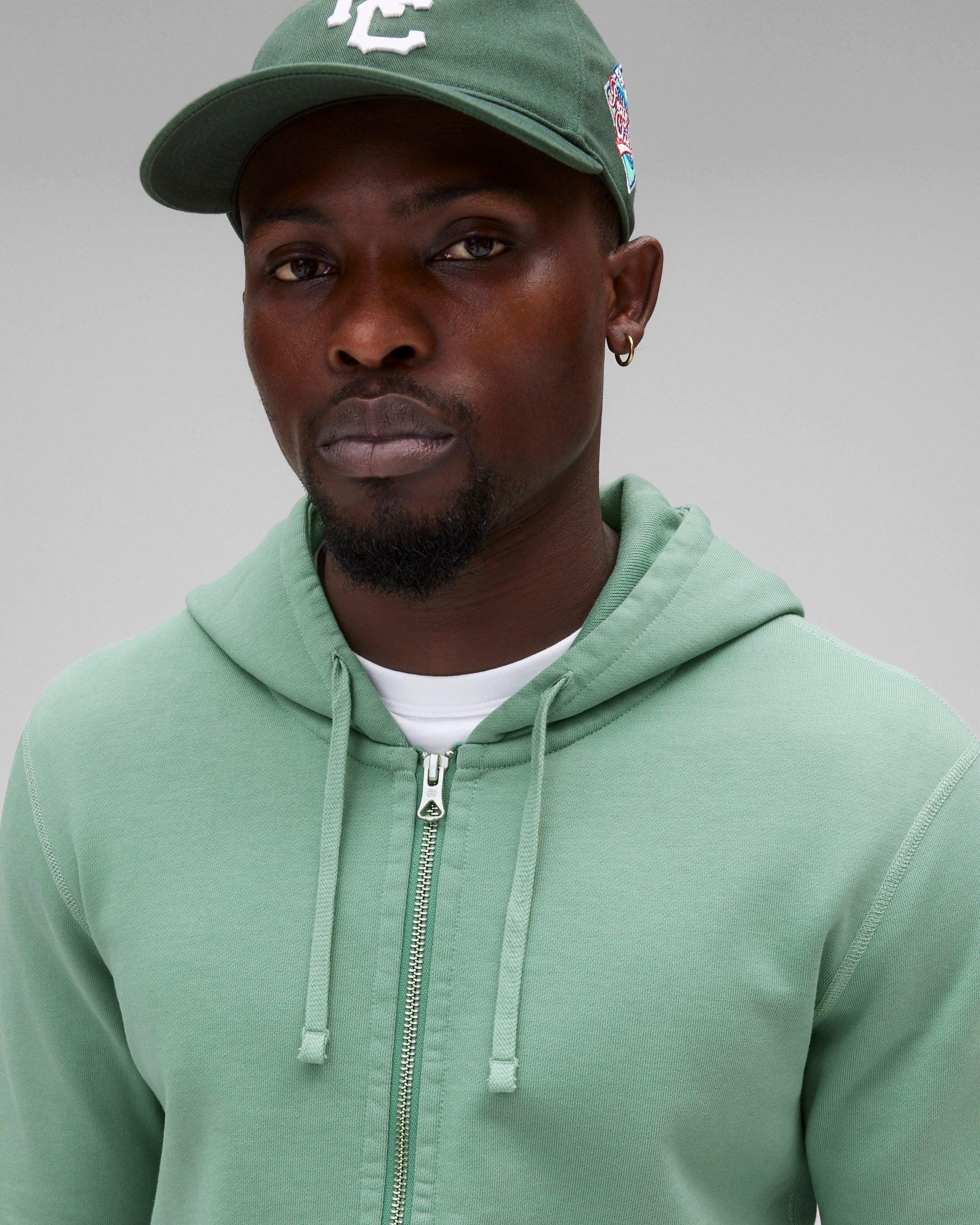 Midweight Terry Slim Zip Hoodie Male Product Image