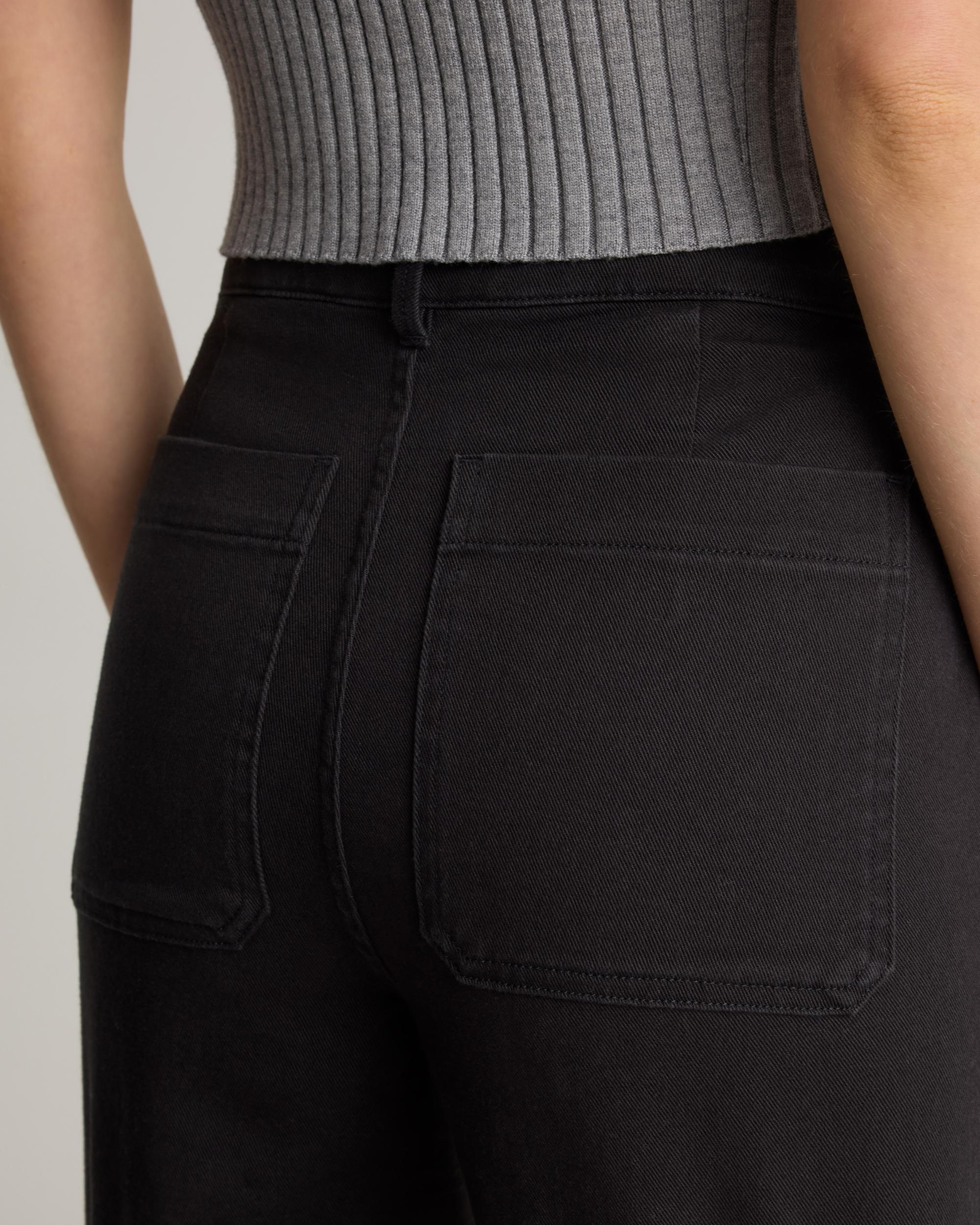 Quince | Women's Organic Stretch Cotton Twill Straight Leg Cropped Pants Organic Cotton Product Image