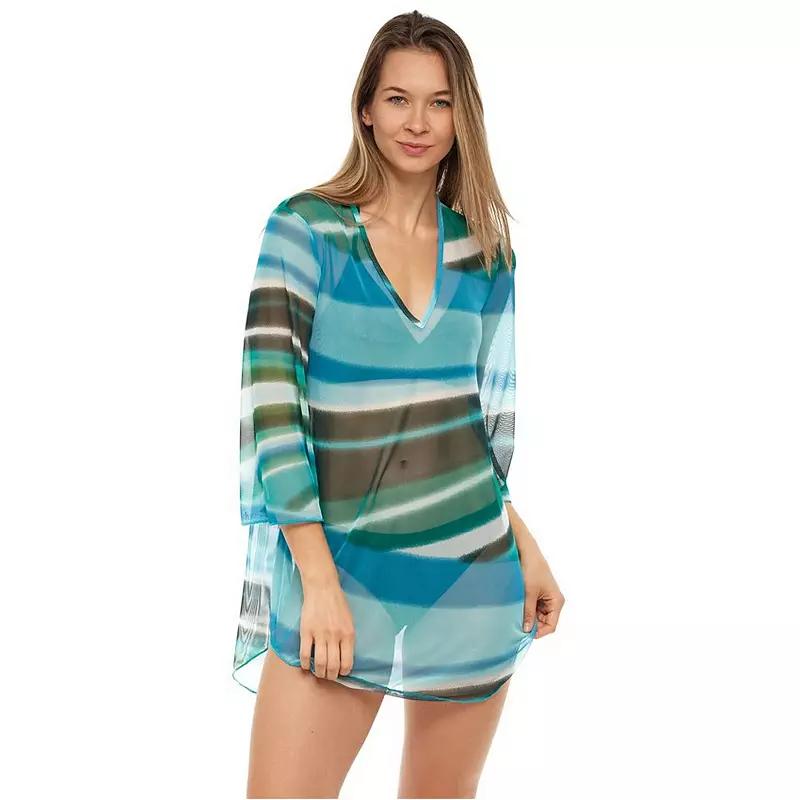 Women's Jordan Taylor Printed Mesh Tunic Swim Cover-Up,  Product Image