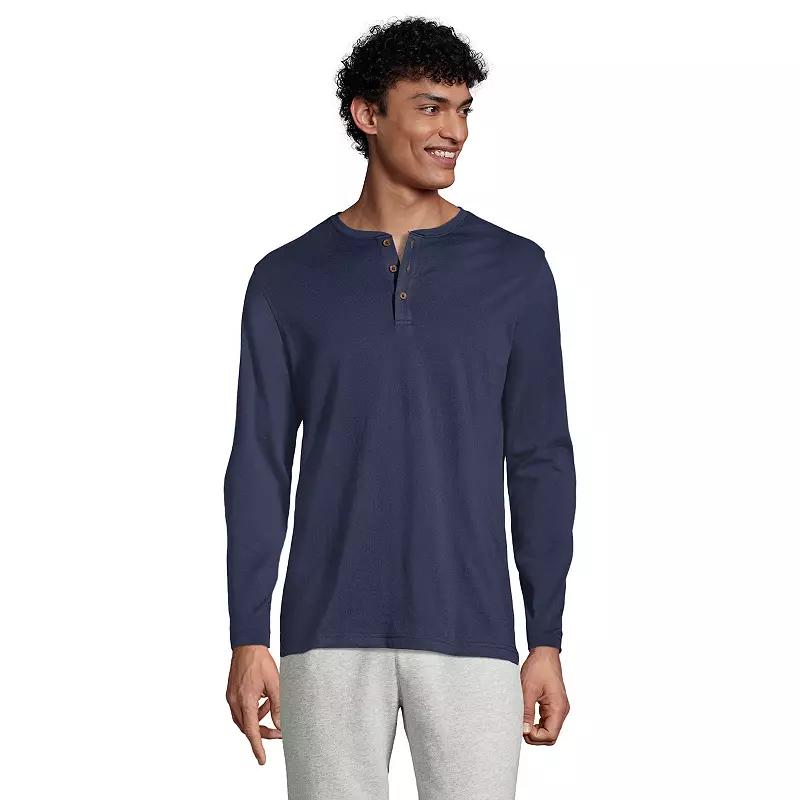 Big & Tall Lands' End Classic-Fit Supima Jersey Henley, Men's,  Product Image