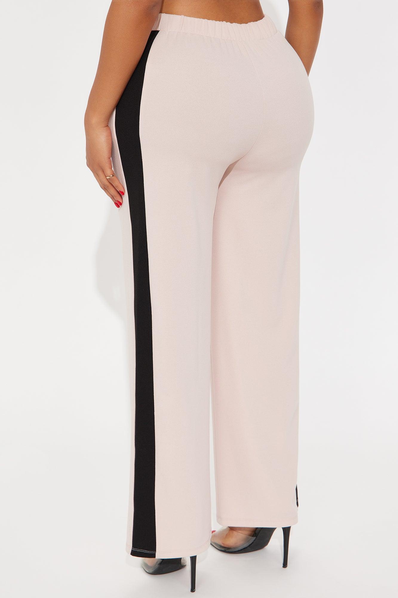 Jaylene Striped Trouser Pant - Nude Product Image