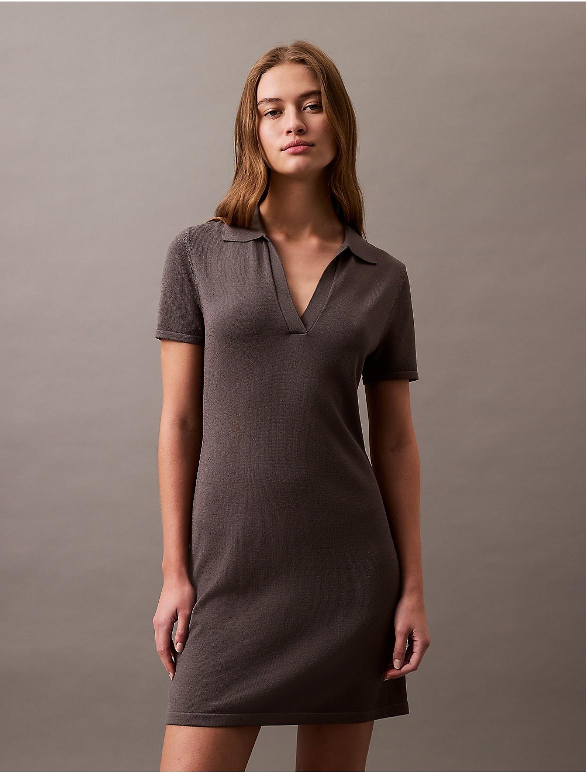 Calvin Klein Womens Liquid Shine Mini Dress - Grey Product Image