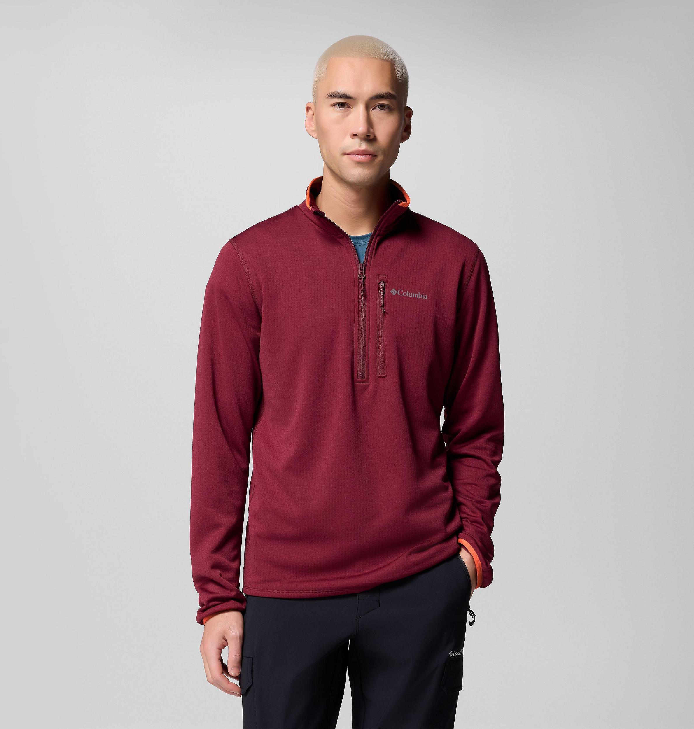 Columbia Mens Essential Hike Grid Fleece Half Zip Jacket- Product Image