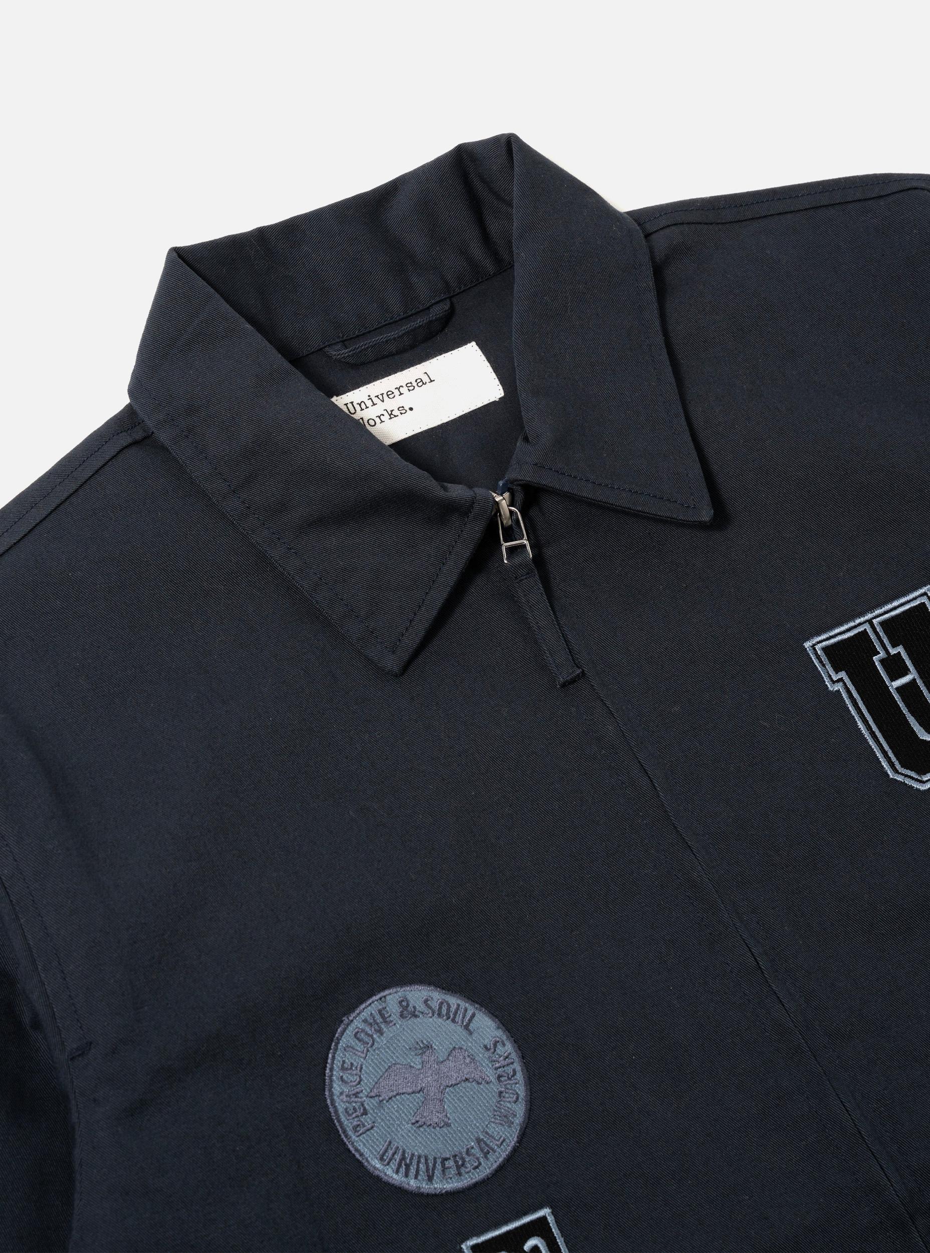 Navy Twill/Badges Drizzler Jacket Product Image