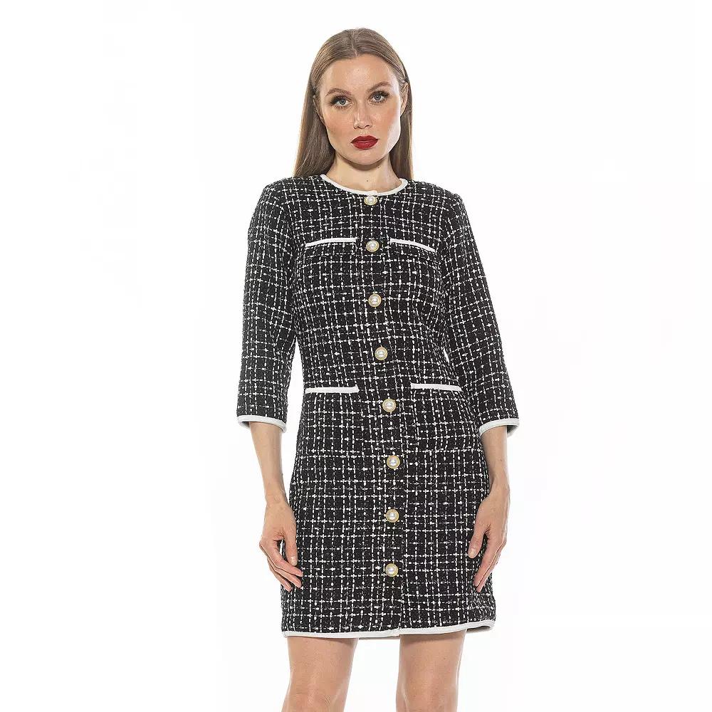 Women's ALEXIA ADMOR Kairo Tweed Dress,  Product Image