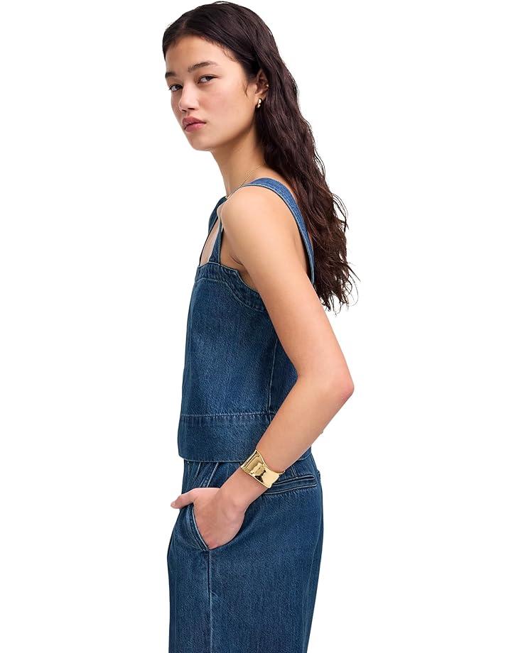 Shania Top - Striped Twill Linen Product Image