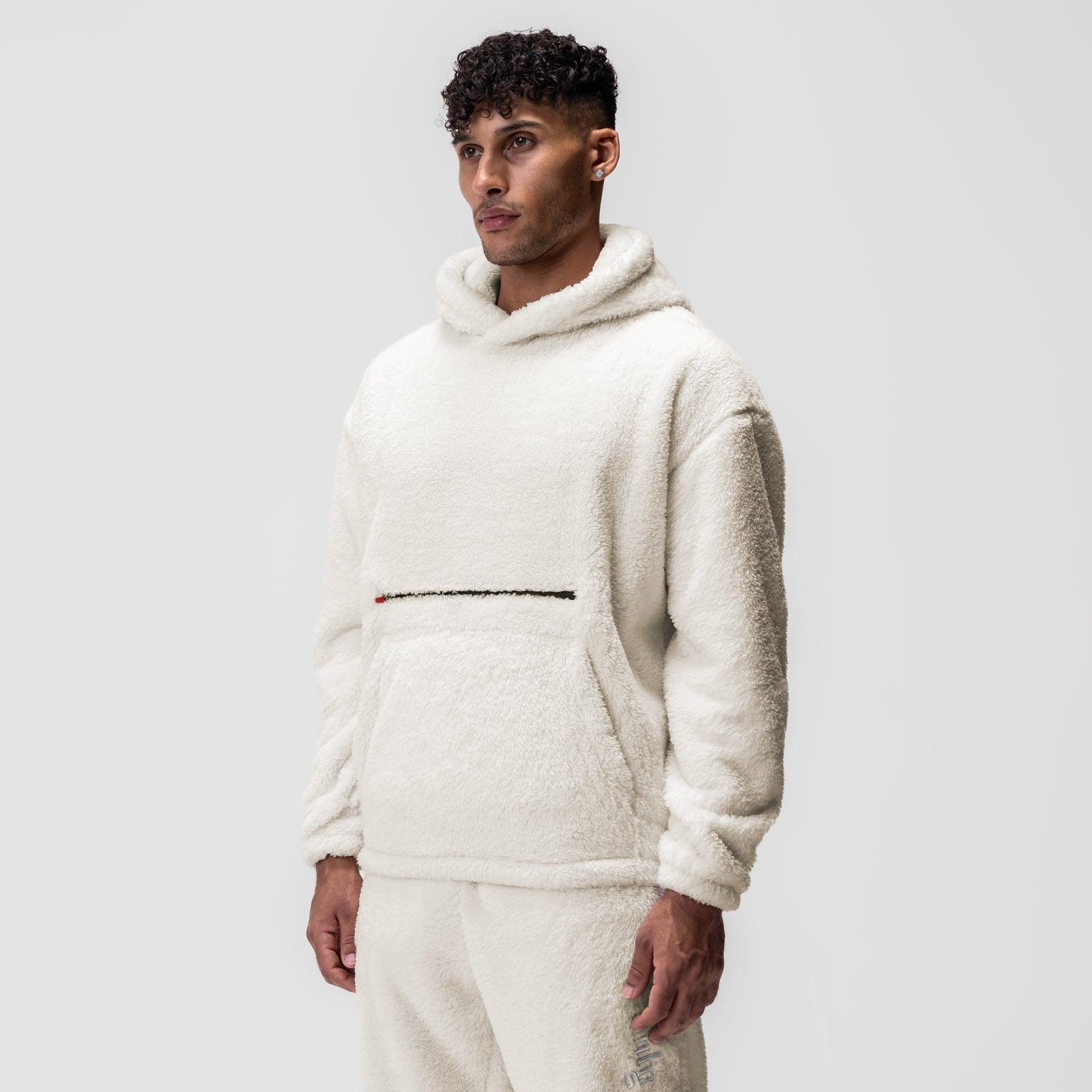 0553. Sherpa Recovery Hoodie - Ivory Cream/White Product Image