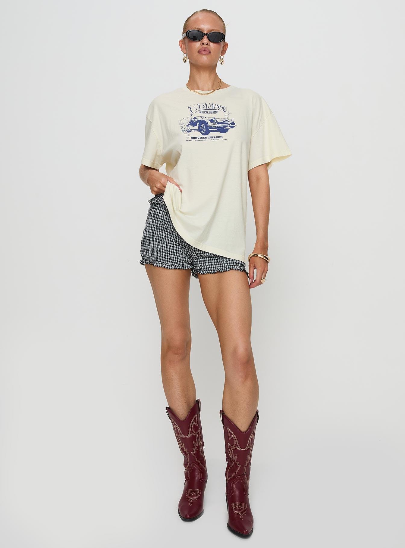 Lennys Auto Oversized Tee Cream Product Image