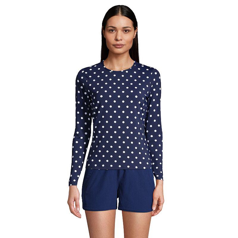 Women's Lands' End UPF 50 Long Sleeve Rash Guard,  Product Image