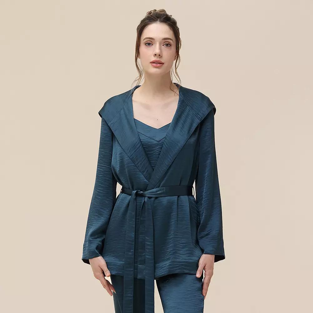 Women's Adyson Parker Satin Cami and Robe Set,  Product Image