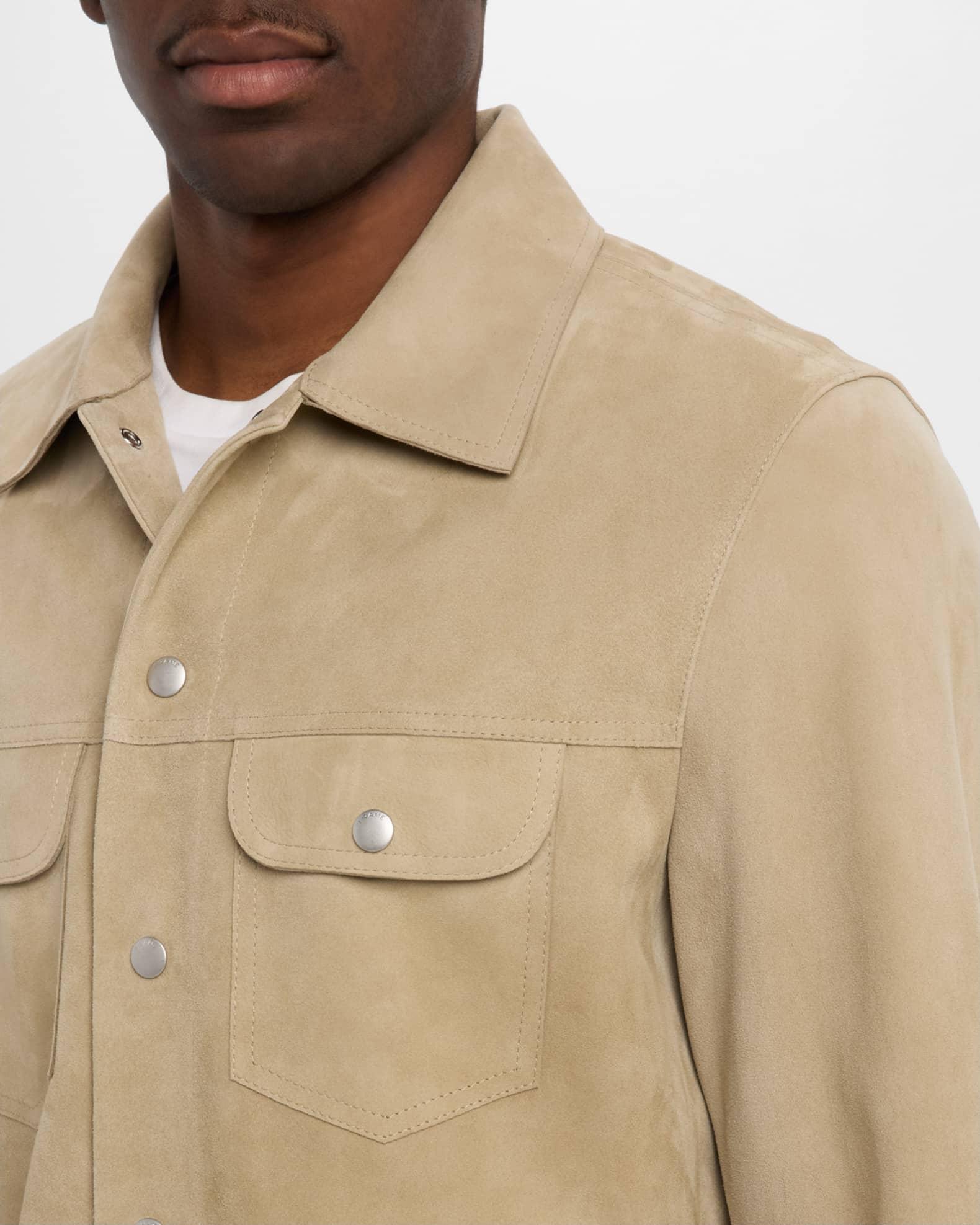 Men's Suede Trucker Jacket Product Image