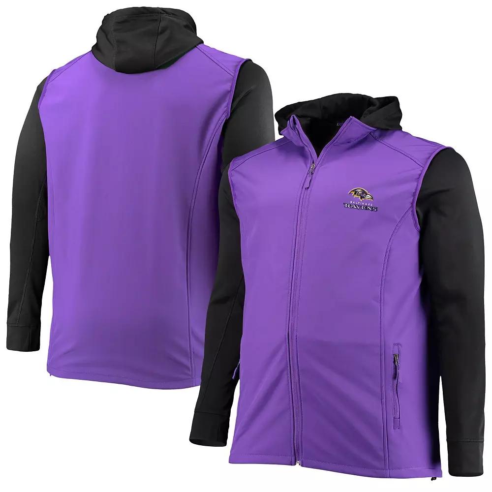 Men's Dunbrooke Purple/Black Baltimore Ravens Big & Tall Alpha Full-Zip Hoodie Jacket Product Image