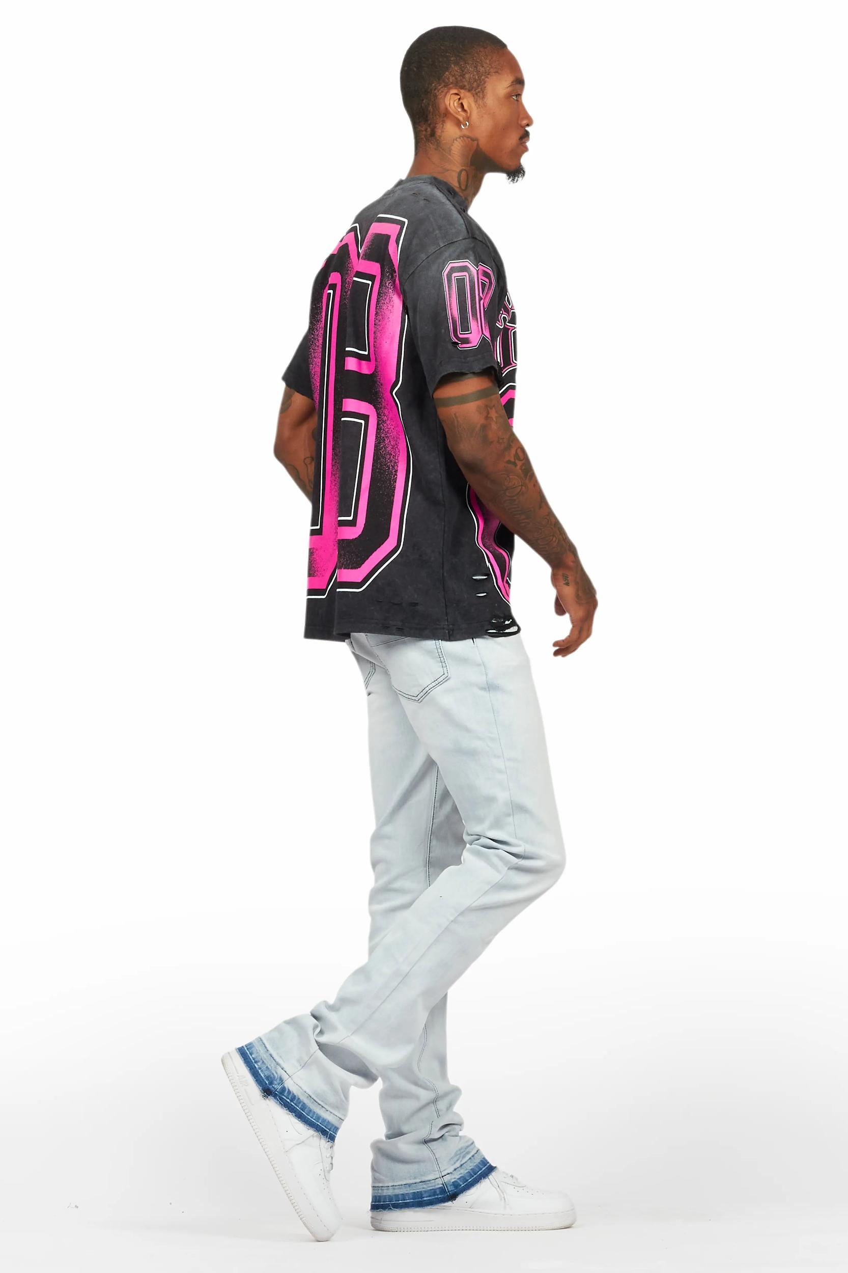 Dag Blue Stacked Flare Jean Male Product Image