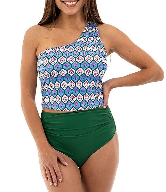 Janela Bay Pine Green High Waist Seamless Swim Bottom Product Image