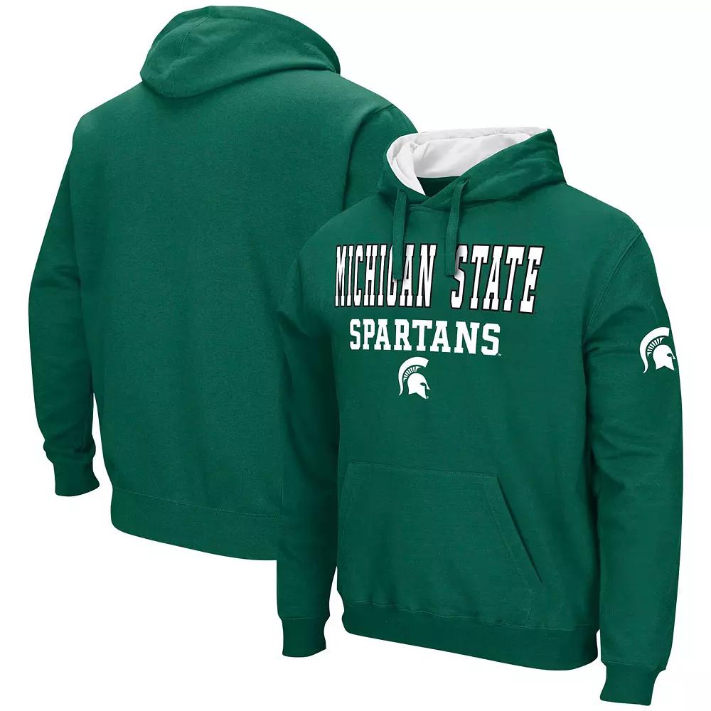 Men's Colosseum Green Michigan State Spartans Sunrise Pullover Hoodie,  Product Image