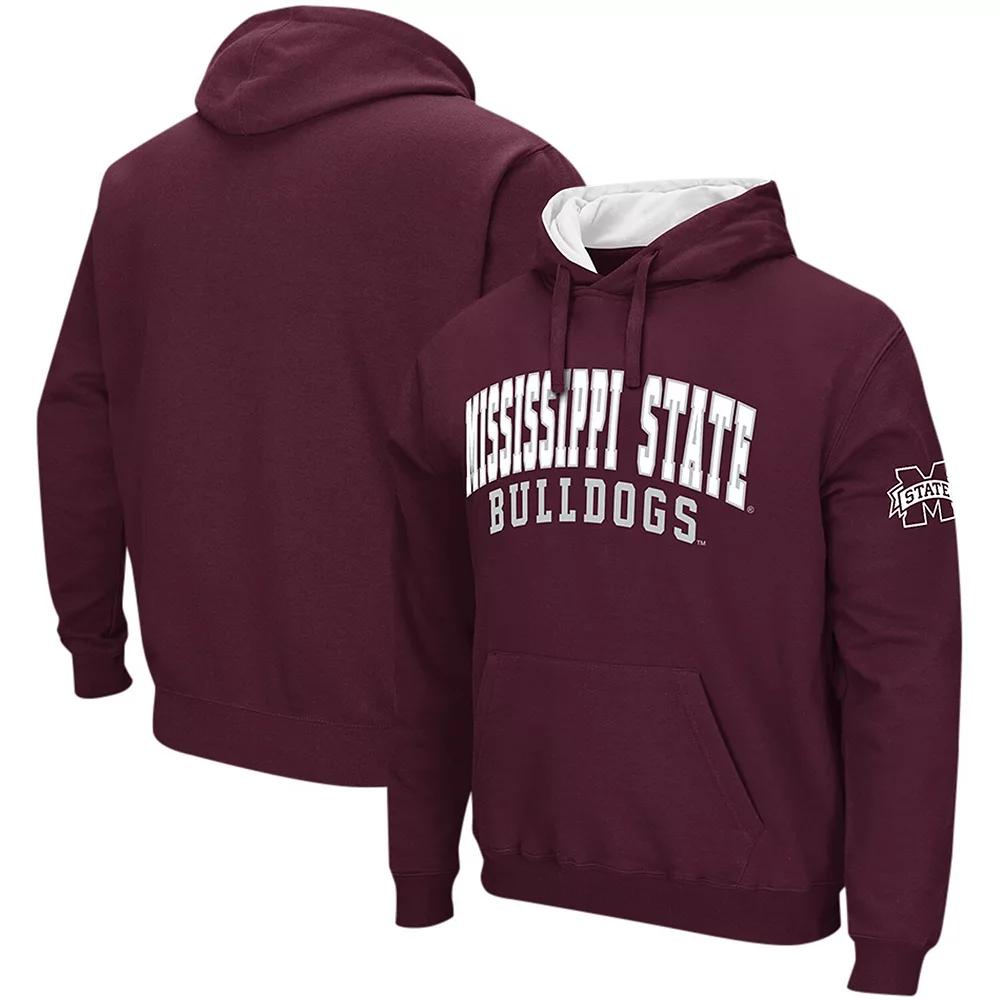 Men's Colosseum Maroon Mississippi State Bulldogs Double Arch Pullover Hoodie, Size: Medium, Mst Red Product Image