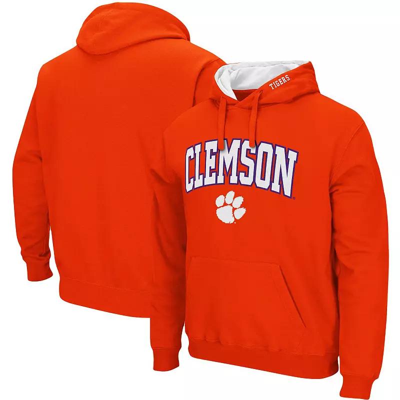 Men's Colosseum Orange Clemson Tigers Arch & Logo 3.0 Pullover Hoodie,  Product Image