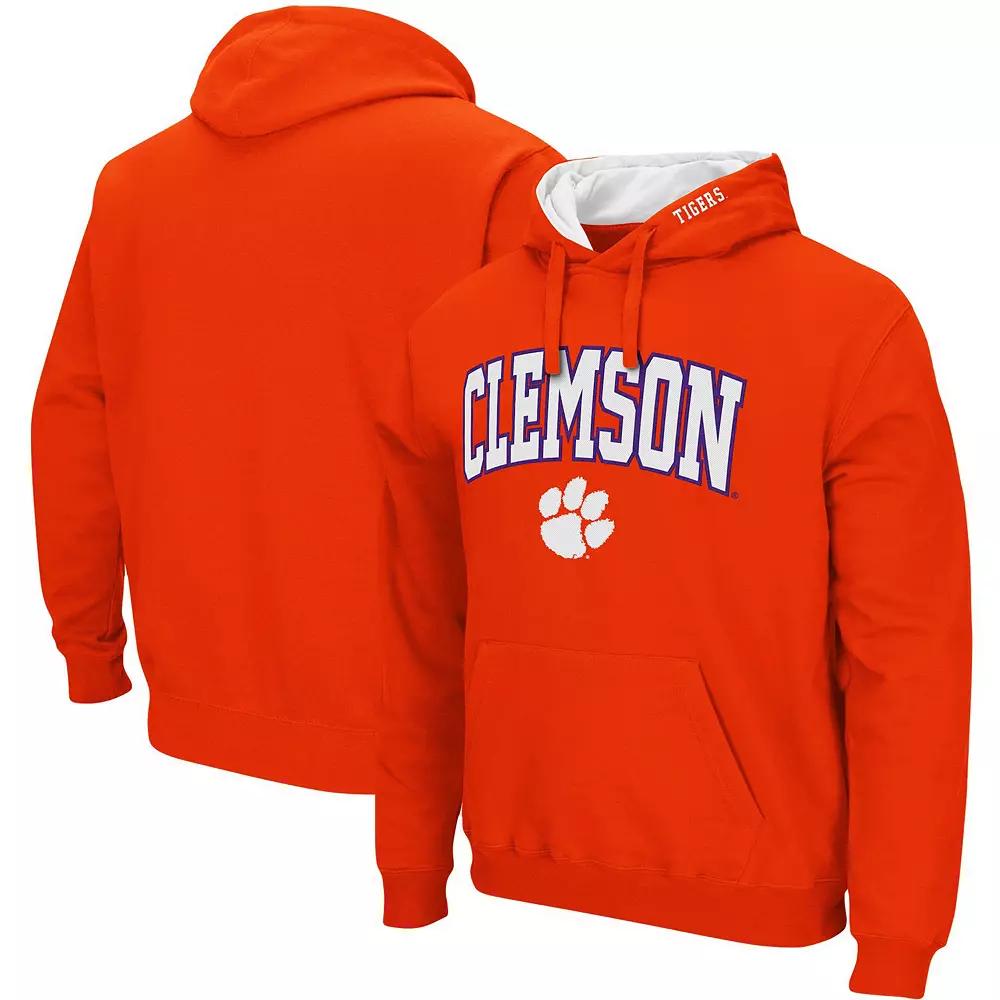 Men's Colosseum Orange Clemson Tigers Arch & Logo 3.0 Pullover Hoodie,  Product Image